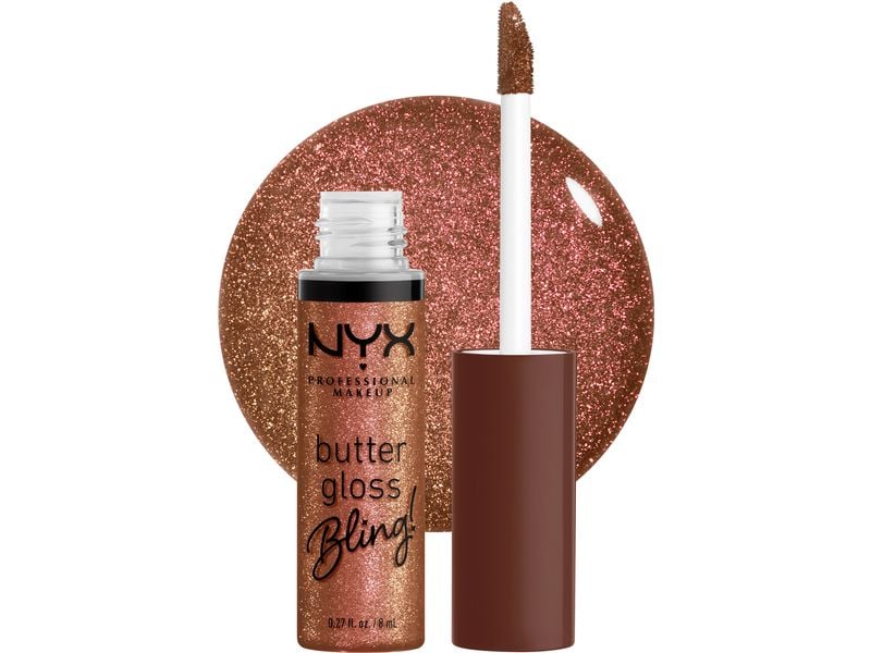 NYX Professional Makeup Lip Gloss Butter Gloss Bling 08 Hus Butterweicher und seidig glatter Lipgloss