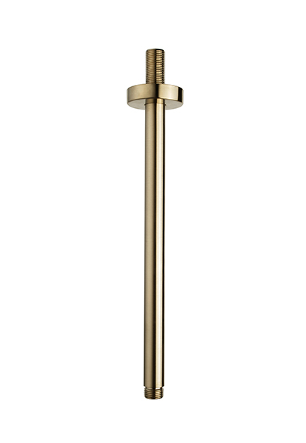 Mueller Gold douchearm plafondbevestiging 30cm geborsteld messing