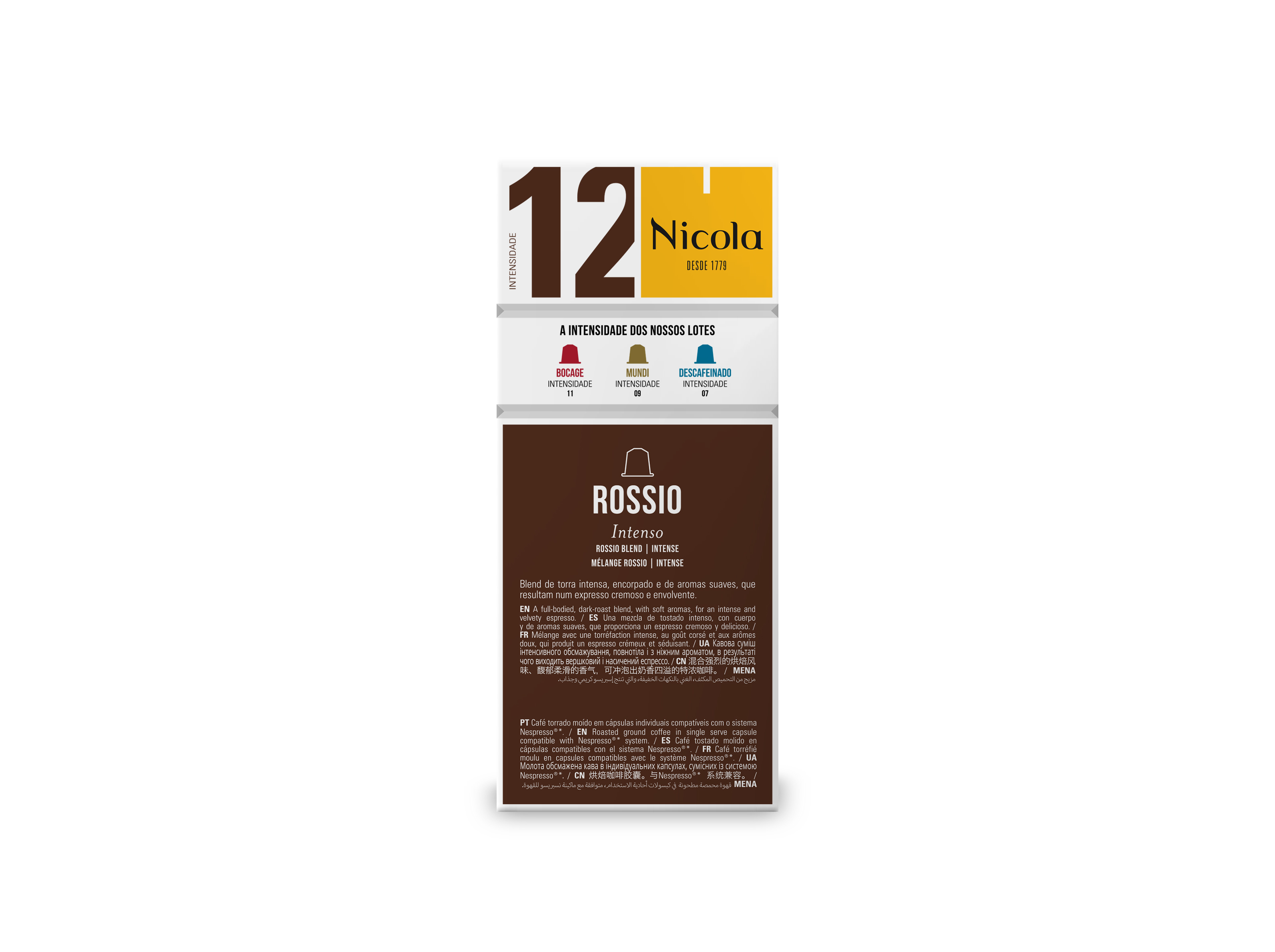 CÁPSULAS NICOLA NSP ROSSIO 10 UNID