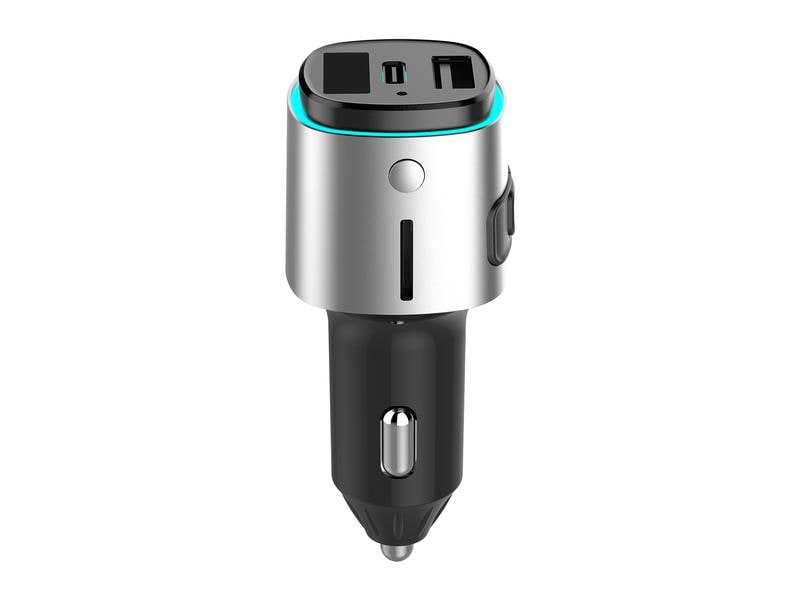 onit FM-Transmitter mit USB-Ladegerät Bluetooth-FM-Sender fürs Auto mit Freisprechfunktion und USB-Ladeanschlüssen