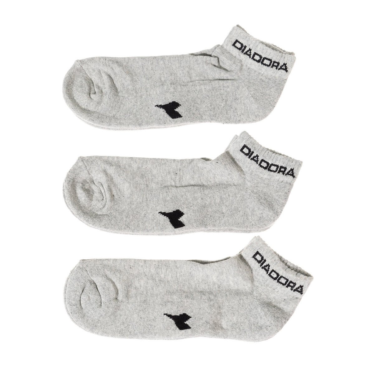 Pacote com 3 pares de meias esportivas unissex de cano curto com tecido atoalhado D9800