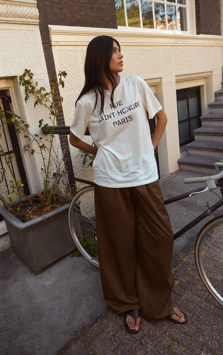Kaki Pantalon À Jambes Baril