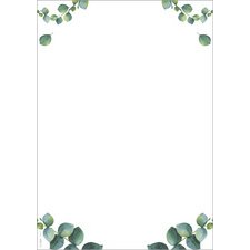 Papier motif 'Eucalyptus', A4, 90 mm g/m2, 2 colonnes