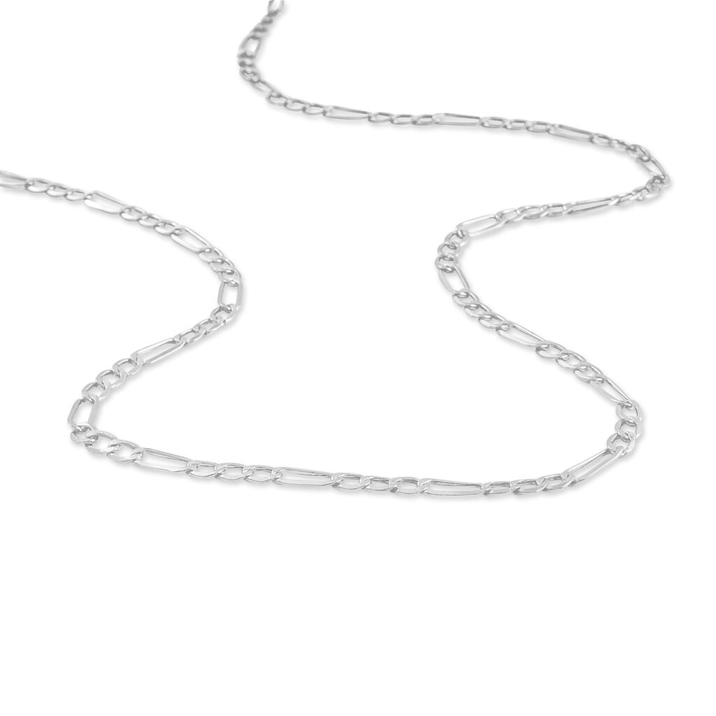 Chaîne Syrin Maille Alternée 1/3 Or Blanc