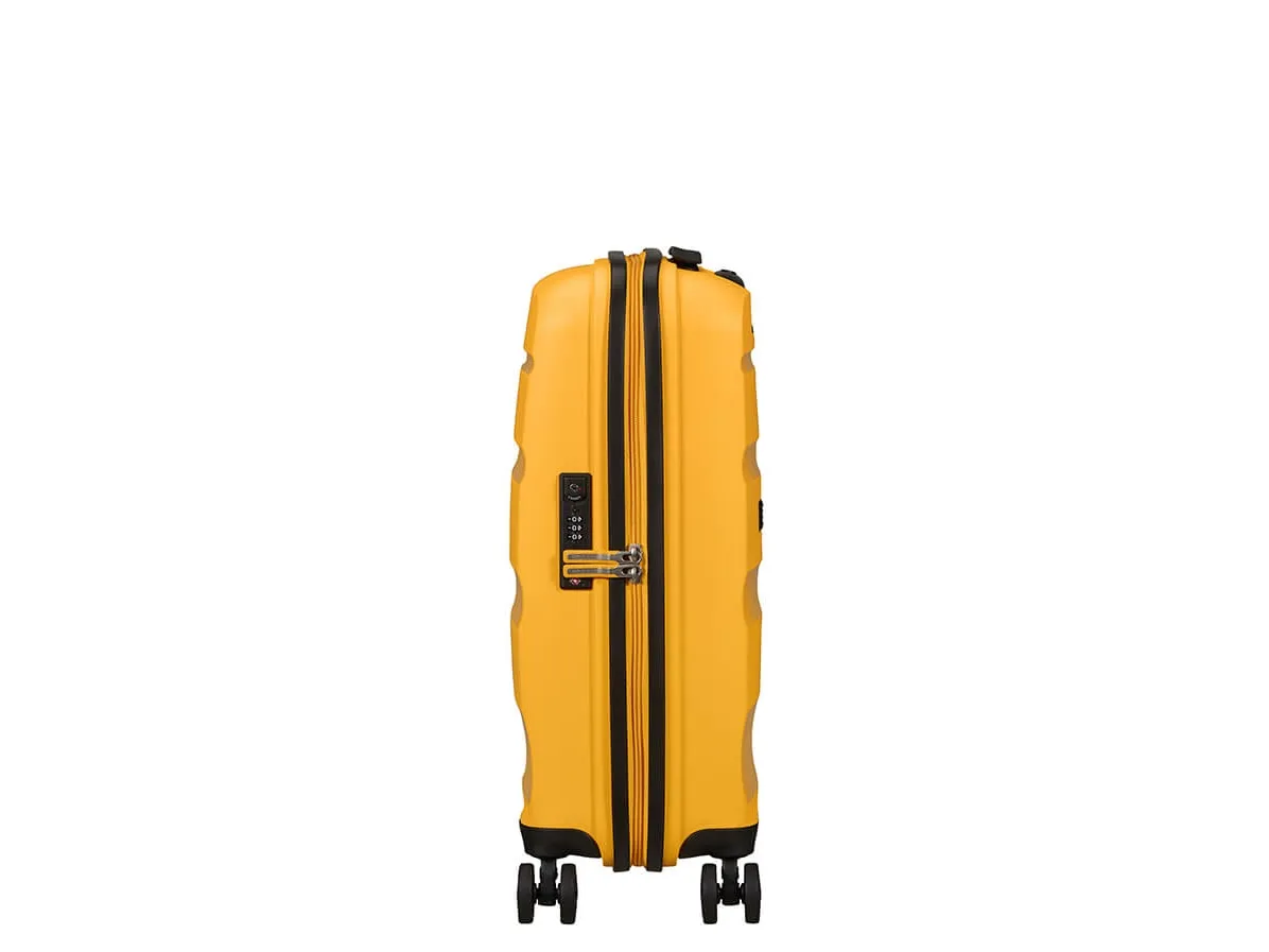 American Tourister Spinner, Trolley, Hård skal, Gul, Kabine, Polypropylen (PP), 4 hjul