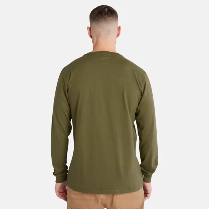 T-shirt à logo Timberland PRO Core à manches longues pour homme en vert