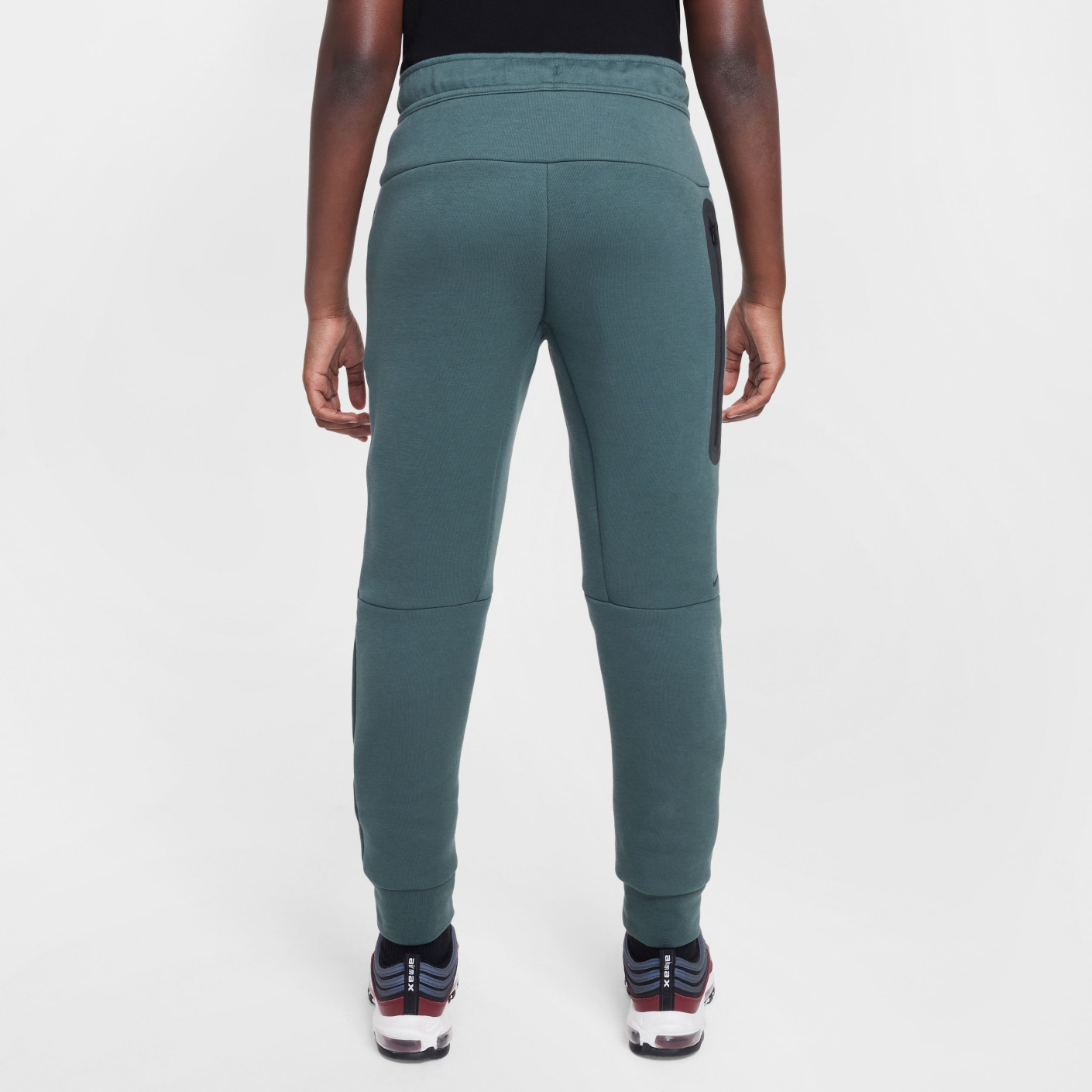 Nike Tech Fleece Sportswear Trainingspak Kids Donkergroen Zwart