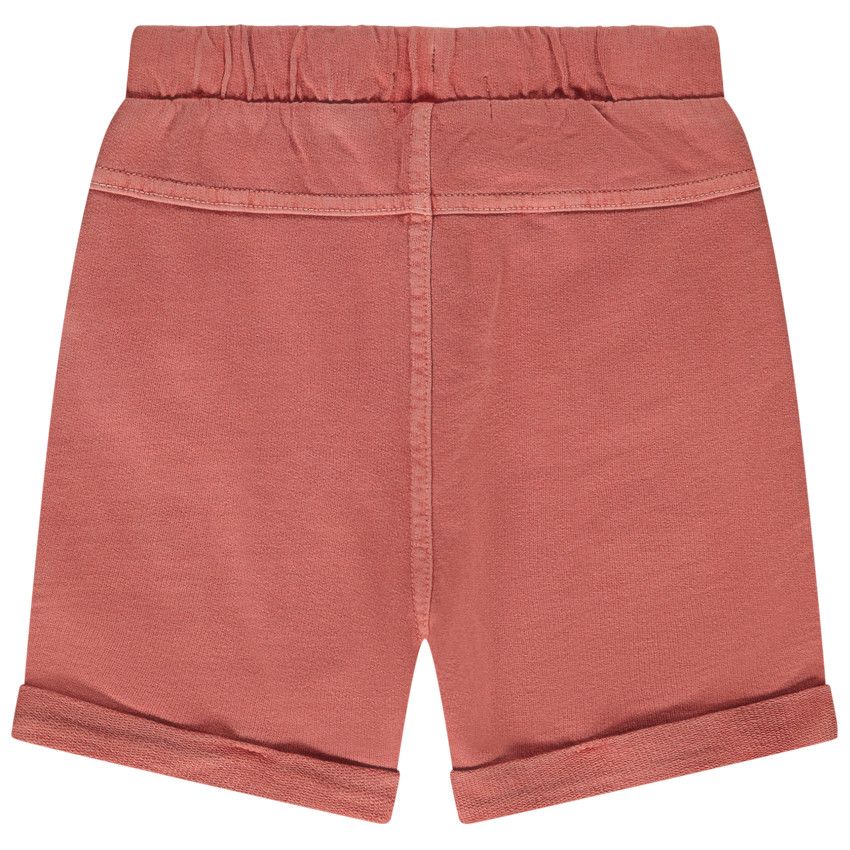 Bermuda en molleton uni pour bébé garçon - Corail