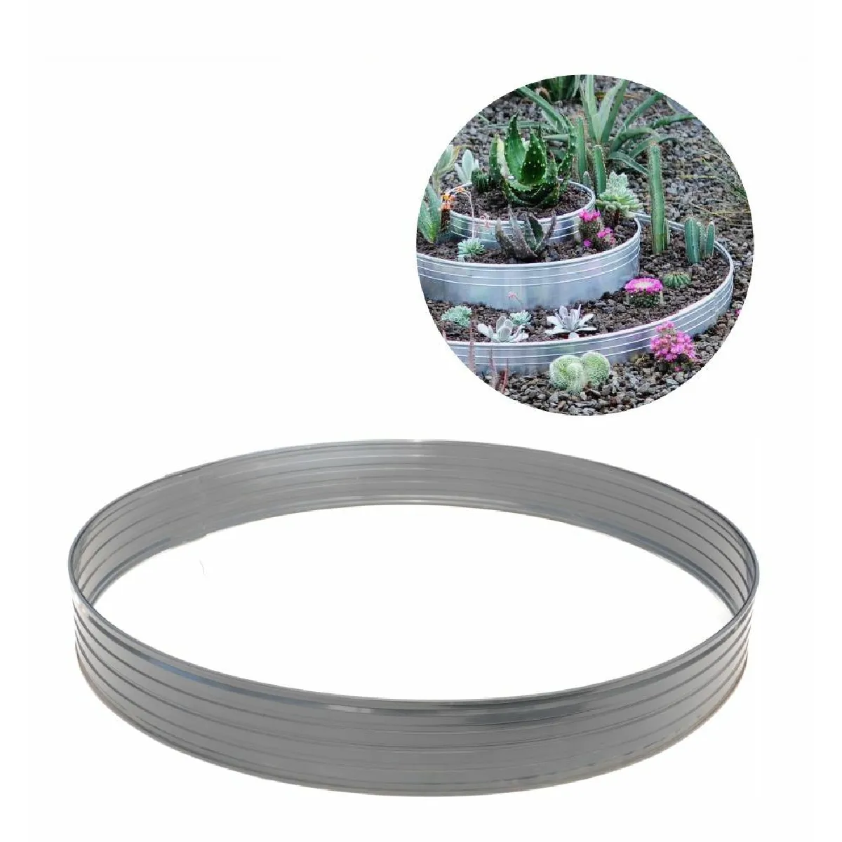 Green-split Anneau d'arbre en aluminium - Hauteur 140mm, Diamètre 1.2m