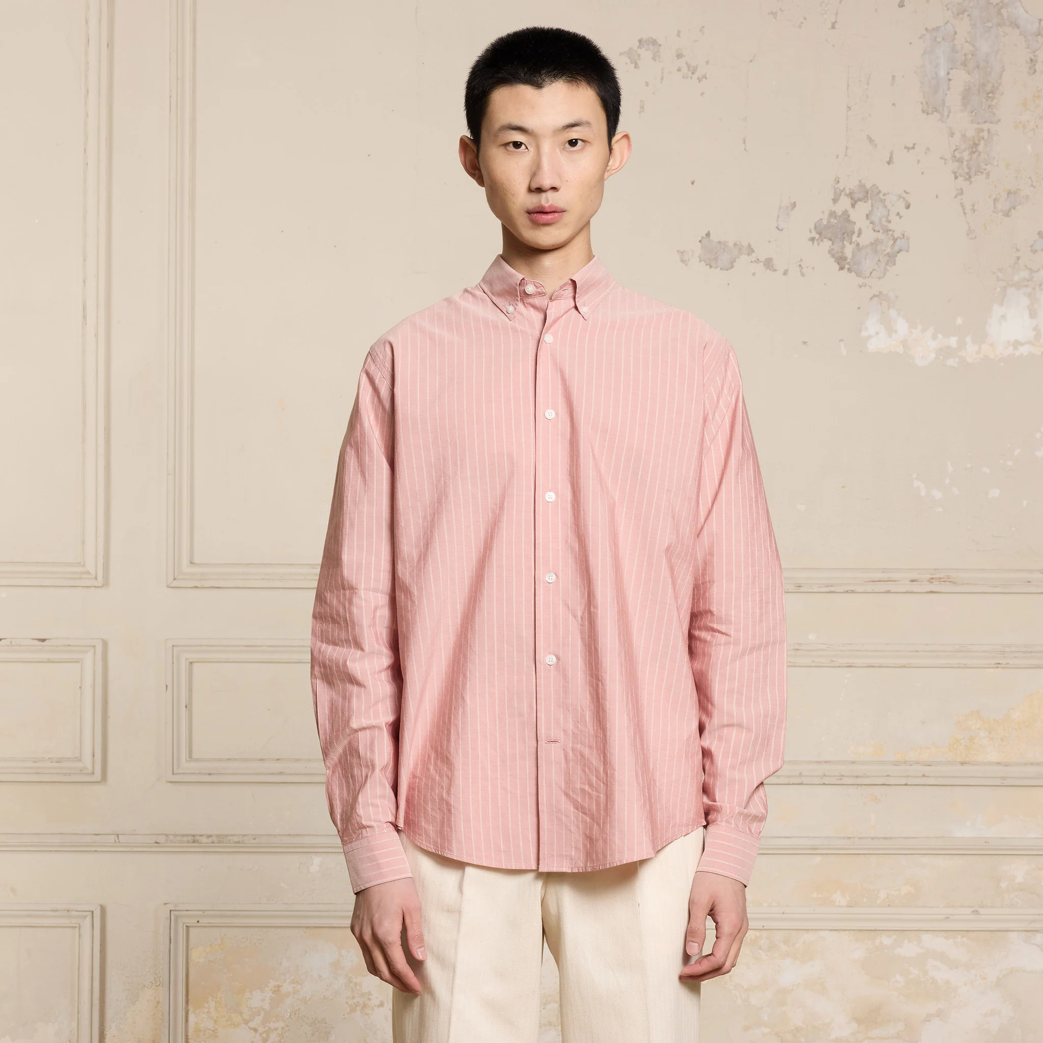 Pink striped shirt