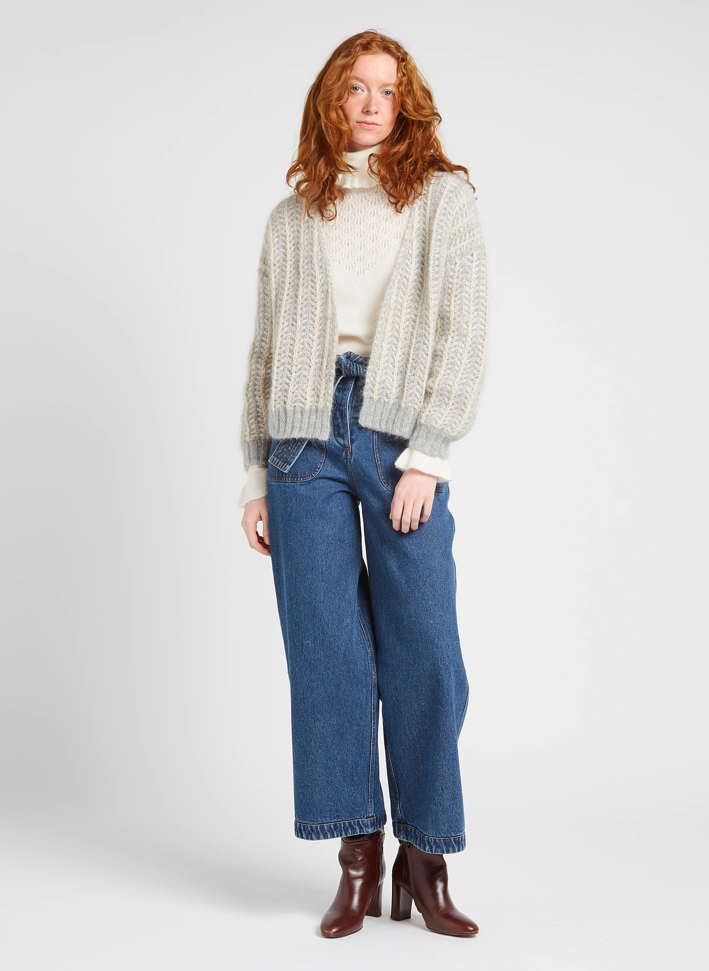 DOILLON - Jean large en coton | Bleu