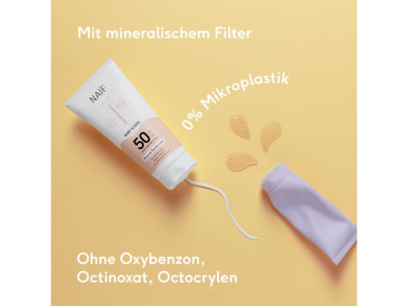 NAÏF Sonnencreme Baby & Kids SPF50 100 ml Mineralische Sonnencreme mit SPF 50