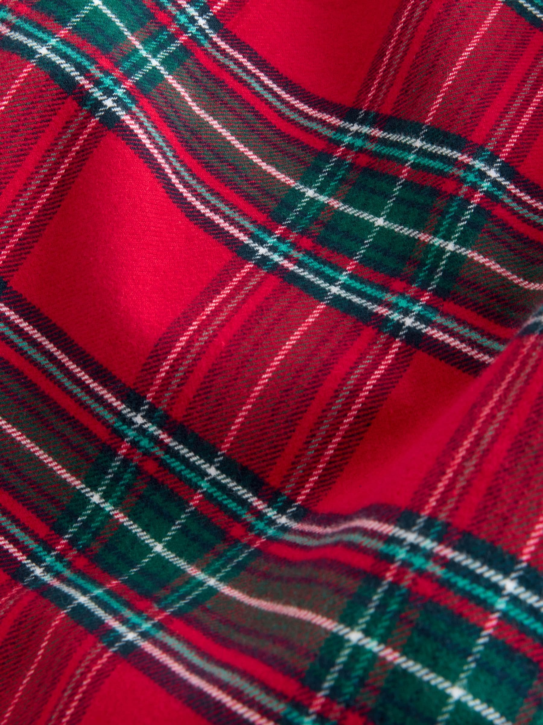 Rood met Schotse ruit - Matching Family Kerstmis pyjama met lange mouwen