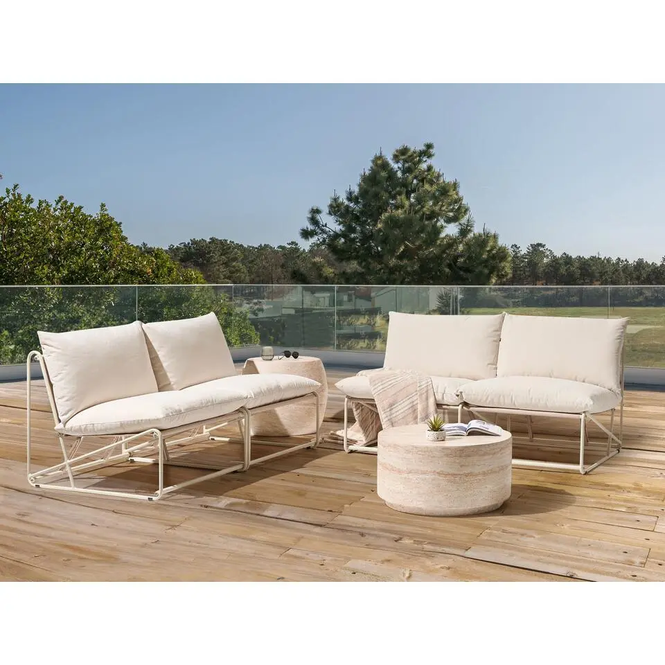 PICO - Loungeset 4-zits - Lichtbeige - Staal