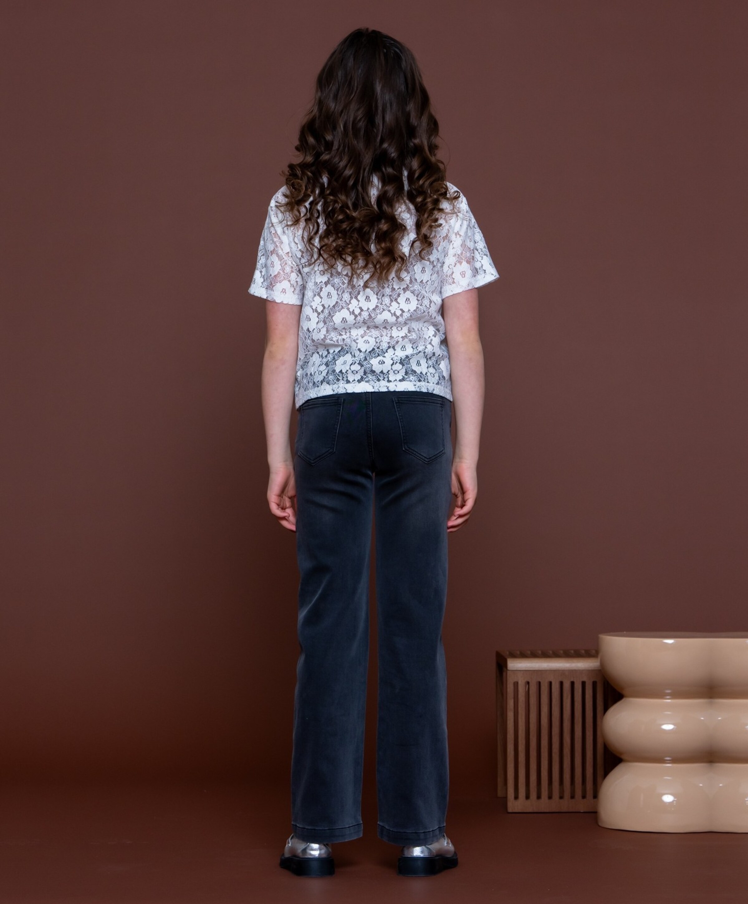 Geisha Jeans jogg meisjes jeans grijs