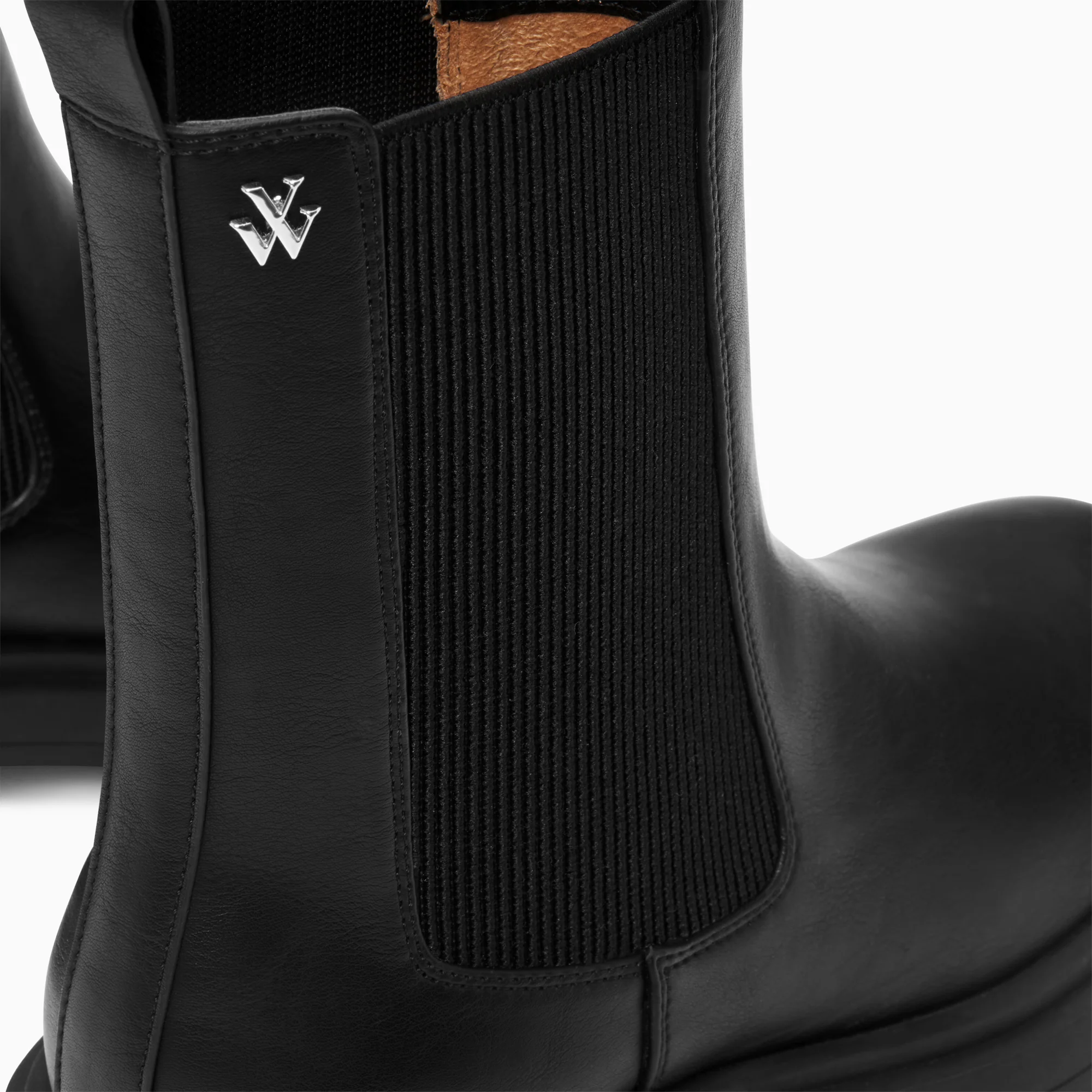 Bottines-Bottines Chelsea Phoebe noires à semelle oversize