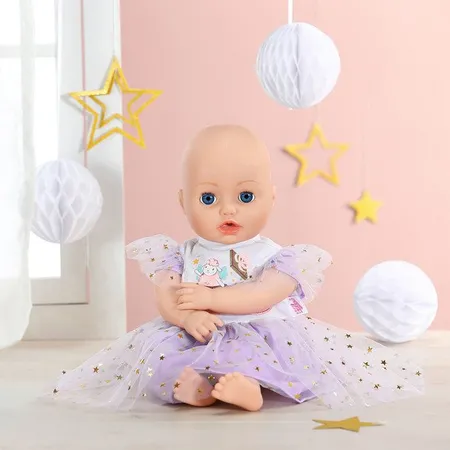 Baby Annabell® Tütü Kleid lila mit Sternen 43cm