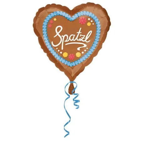 amscan Folienballon Lebkuchenherz Spatzl 43 cm