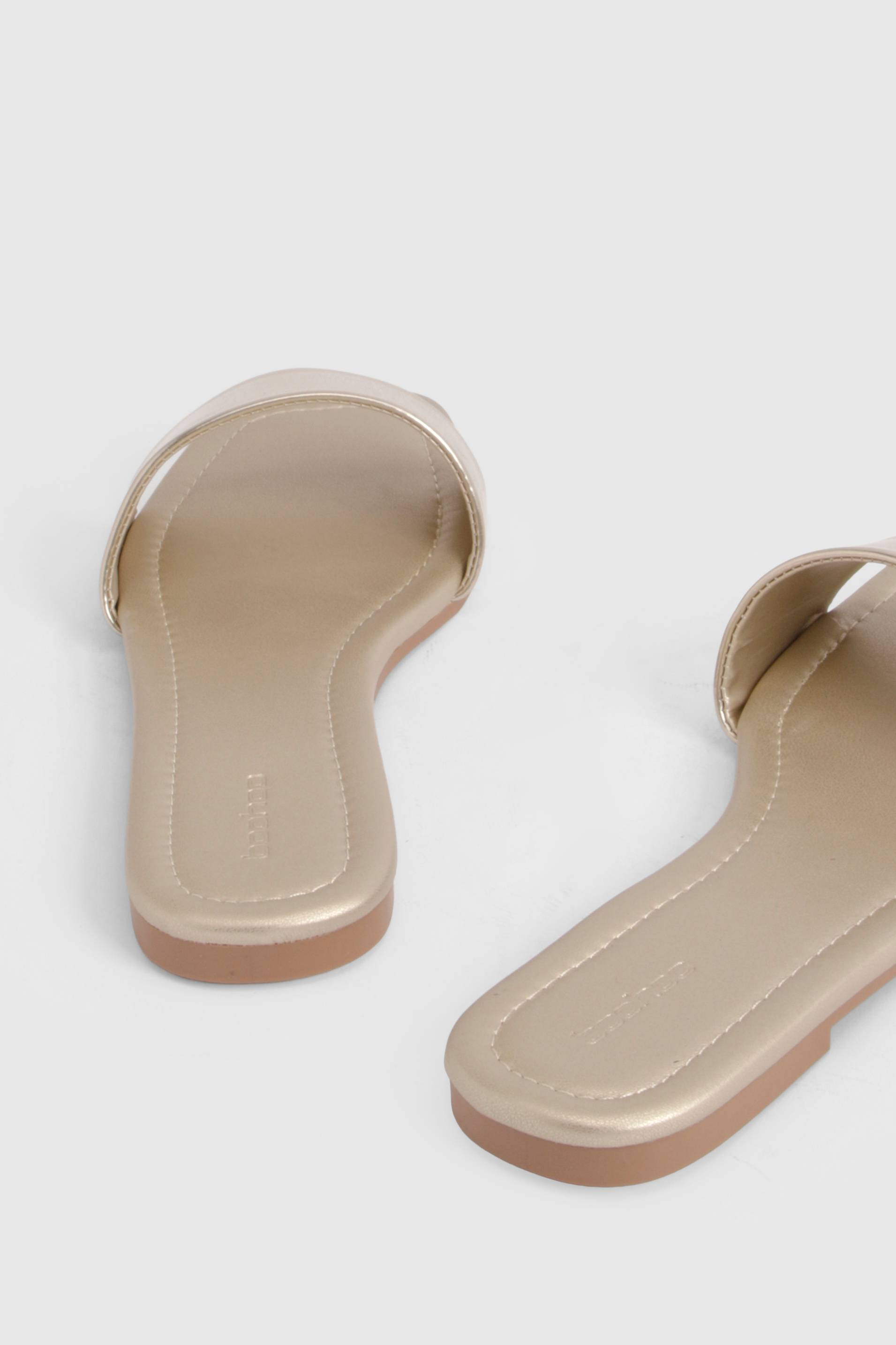 boohoo Sandales Mules Basiques À Bout Carré