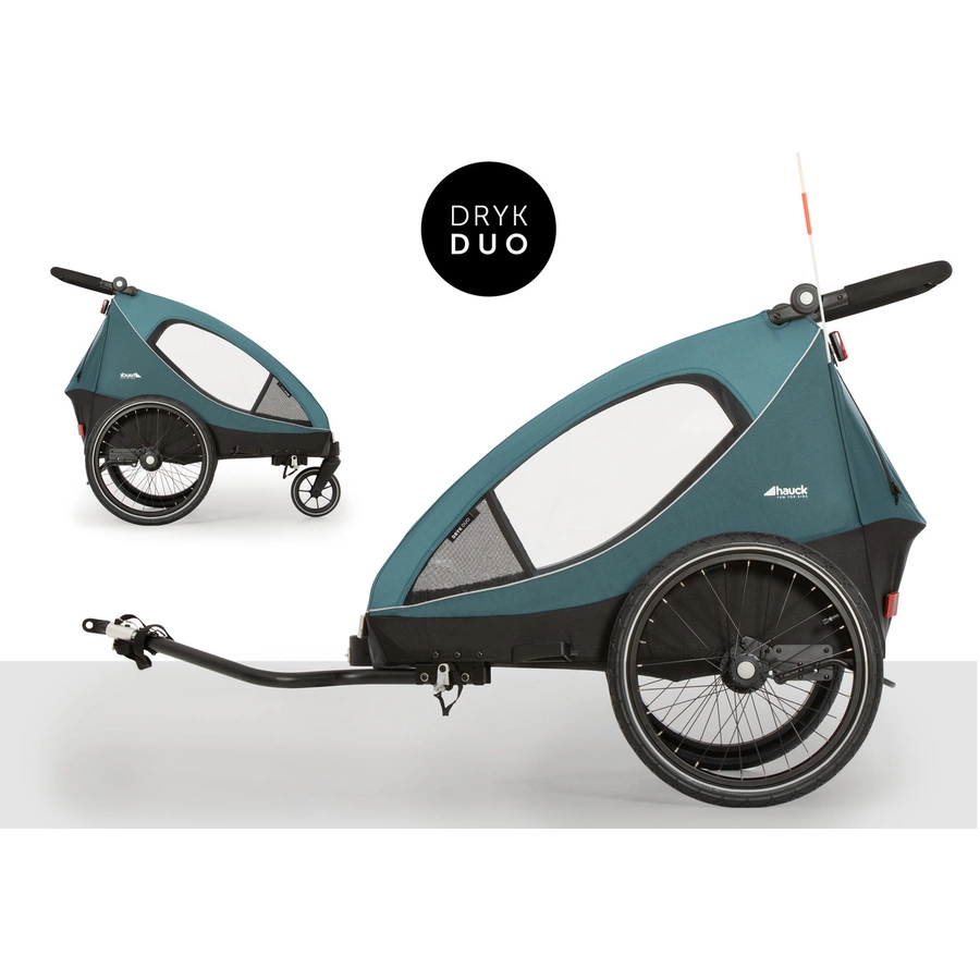 hauck 2in1 Fahrradanhänger und Buggy Dryk Duo Petrol