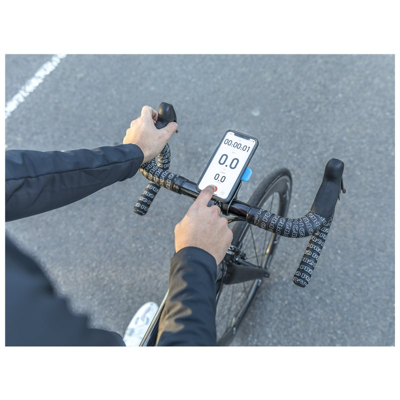 Out Front Mount Pro Universal Fahrrad Velo Lenkstangen Halterung mit Sicherungsverschluss (QLM-OFM-PRO) - Schwarz / Blau