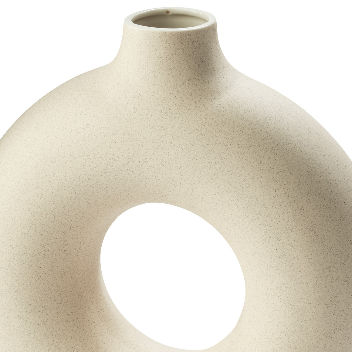 My Home Design-Vase in runder Form cremeweiss