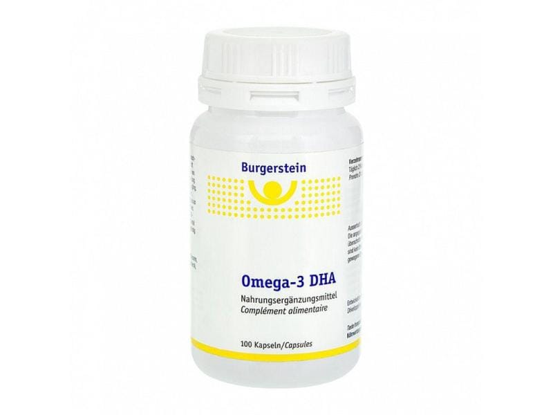 Burgerstein Omega-3 DHA 100 Kapseln Nahrungsergänzung mit Omega-3-Fettsäuren DHA