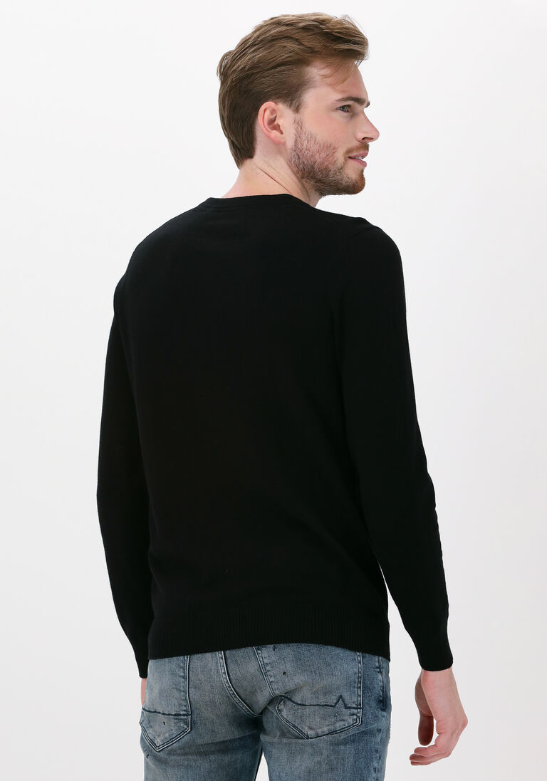 LYLE & SCOTT zwarte lyle & scott trui crew neck cotton merino jumper