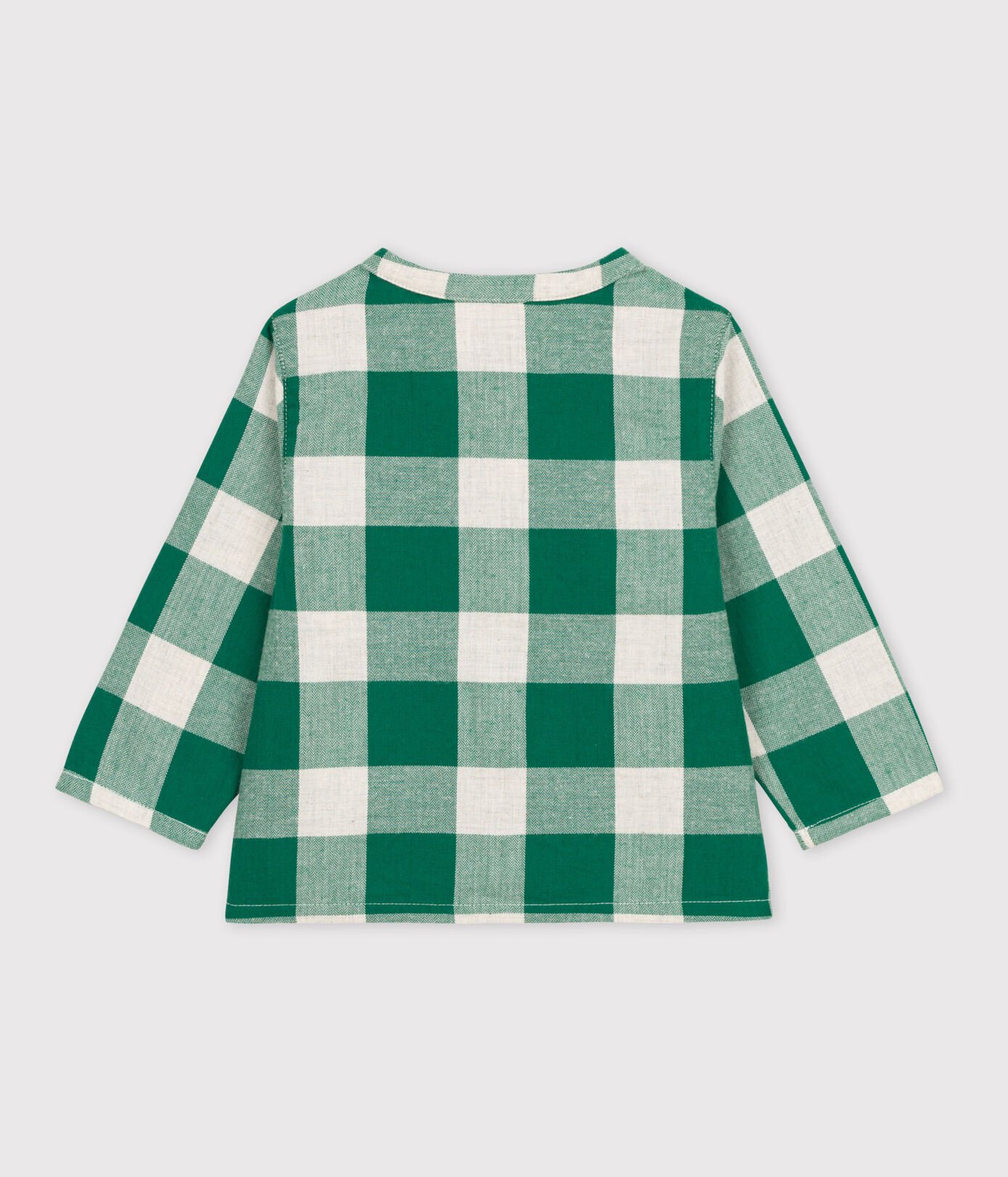 Chemise manches longues bébé à carreaux en flanelle