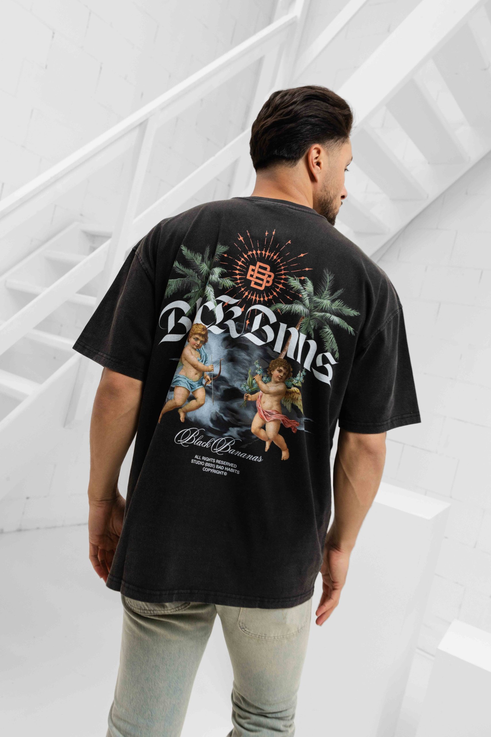 Black Bananas Heaven T-Shirt Heren Zwart