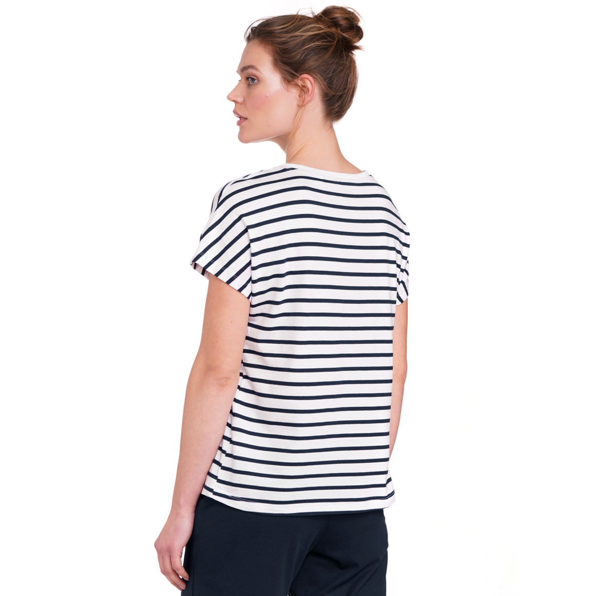 Gina Benotti Damen Schlafshirt maritim weiss / dunkelblau