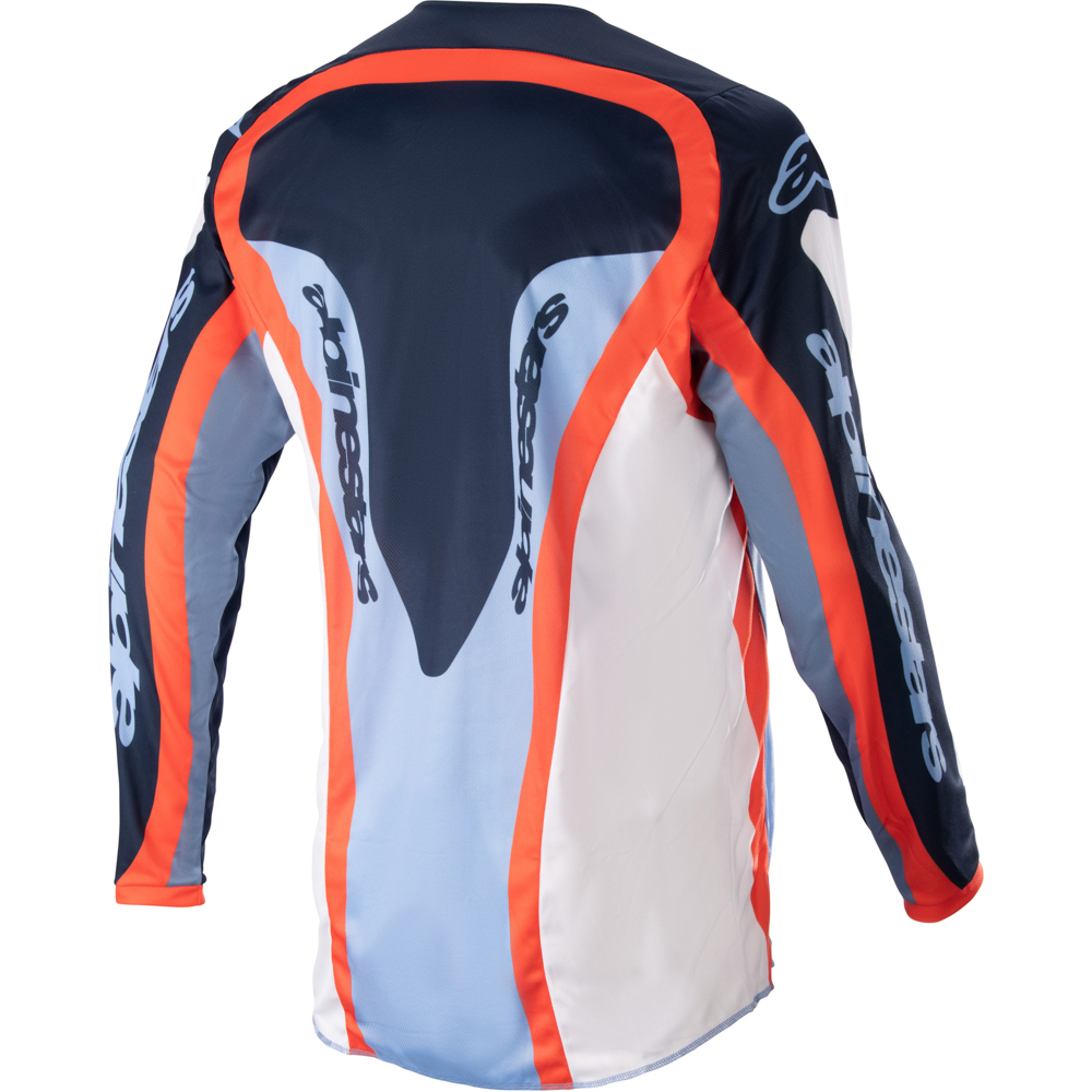 Alpinestars - Maillot Fluid Agent Blanc / Bleu / Orange