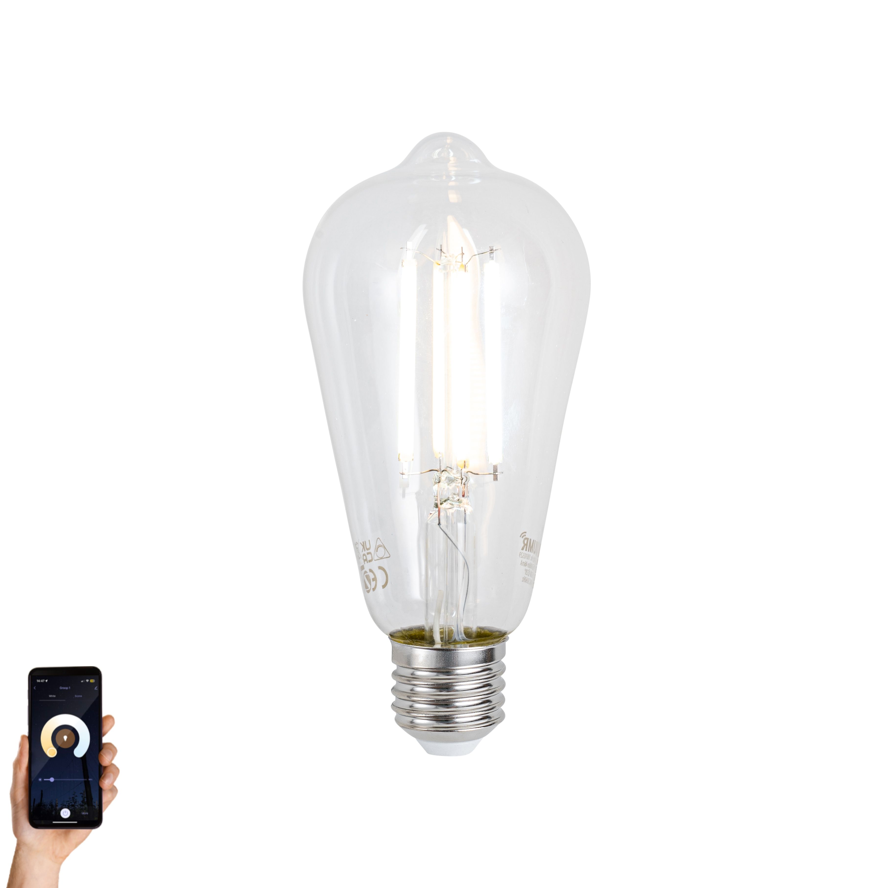 E27 dimbare LED lamp ST64 helder 7W 806 lm 2700-6500K