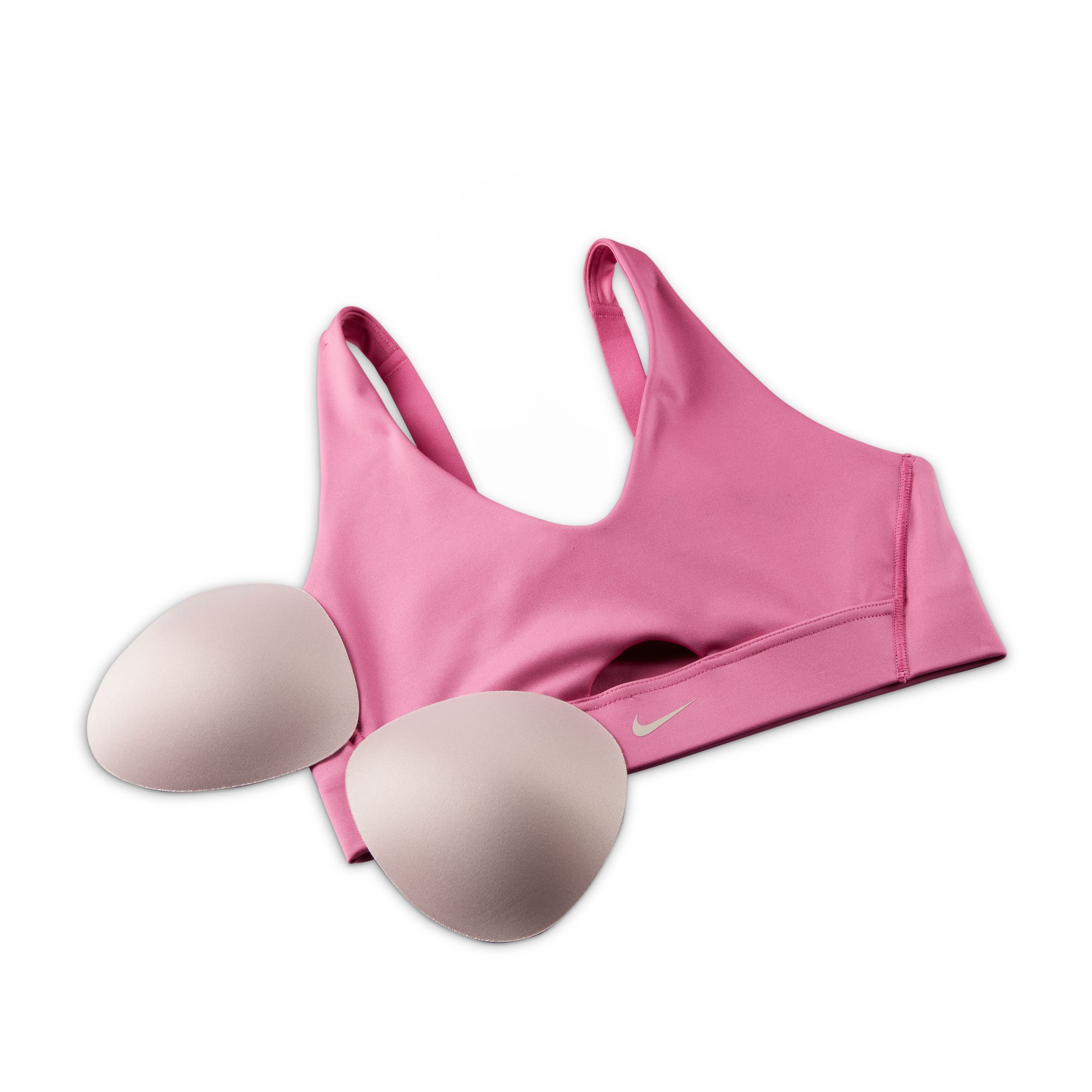 Indy Plunge Cutout Polstret Sports-BH Cosmic Fuchsia/Fossil Stone