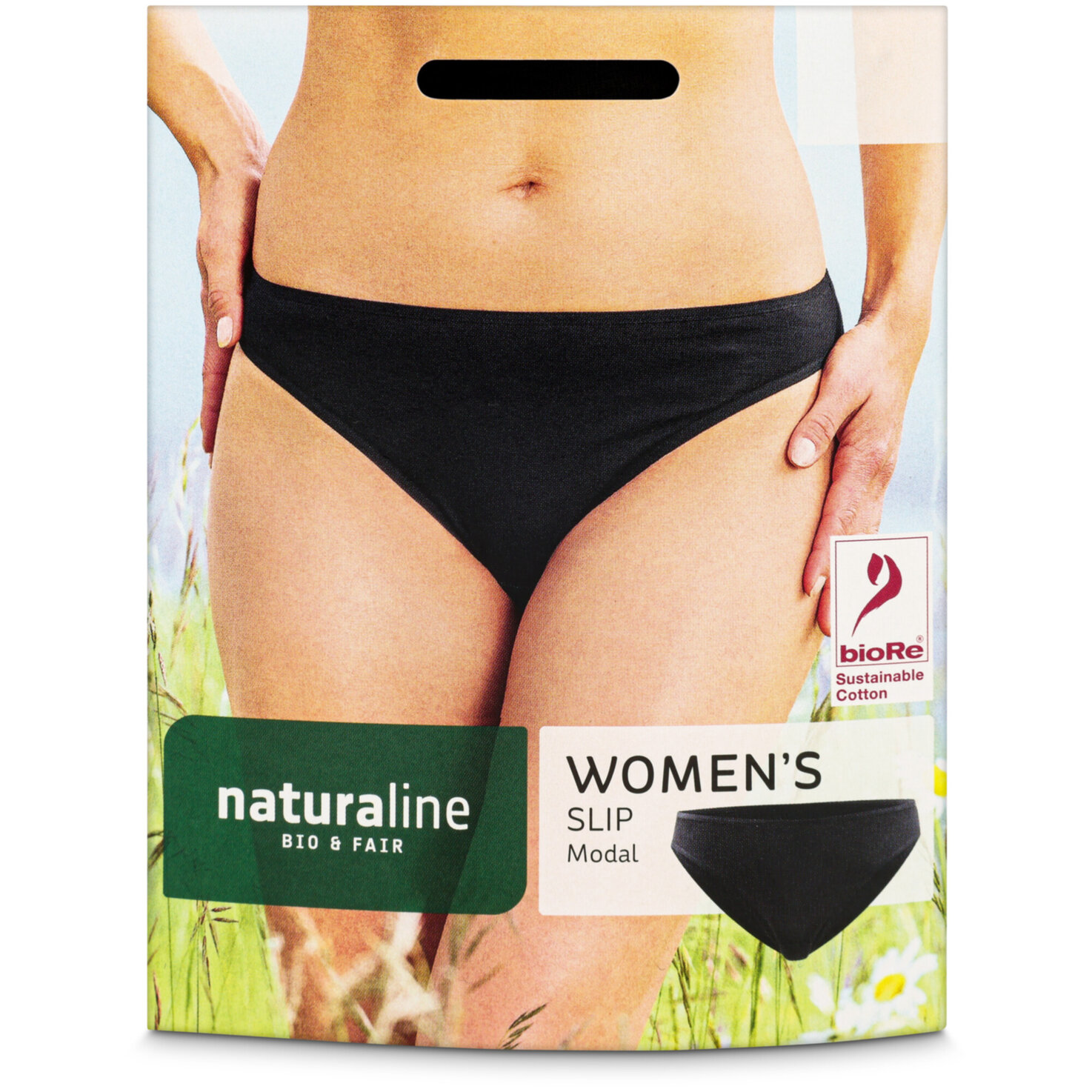 Naturaline Textil Damen Slip schwarz S