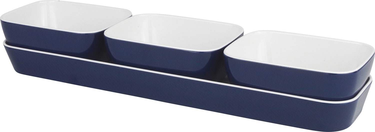 Gimex Bistrotablett mit 3 Snackschalen