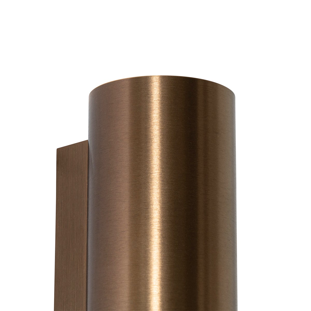 Moderne ronde wandlamp in donker brons - Sandy