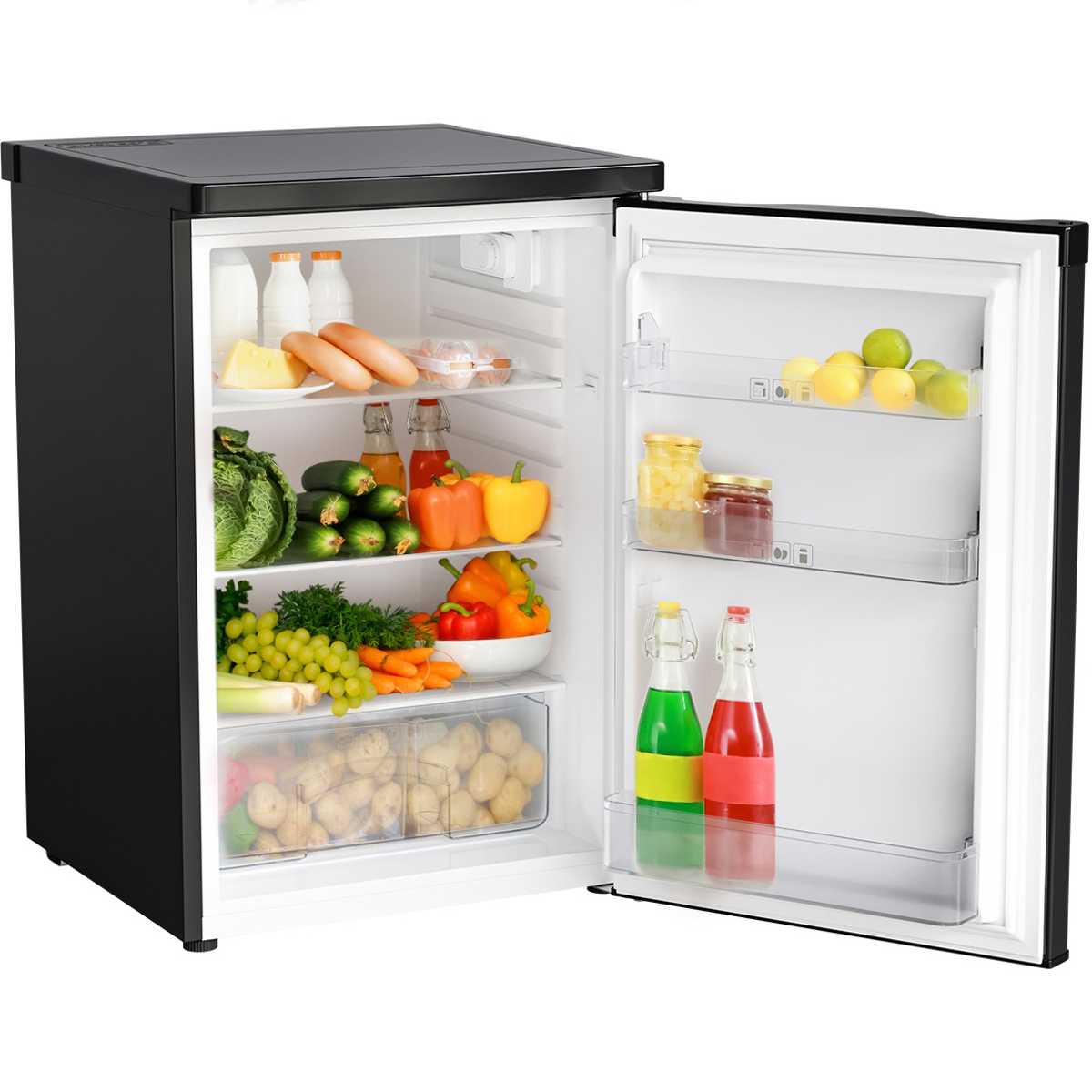 KitchenBrothers 127 liter koelkast - Black