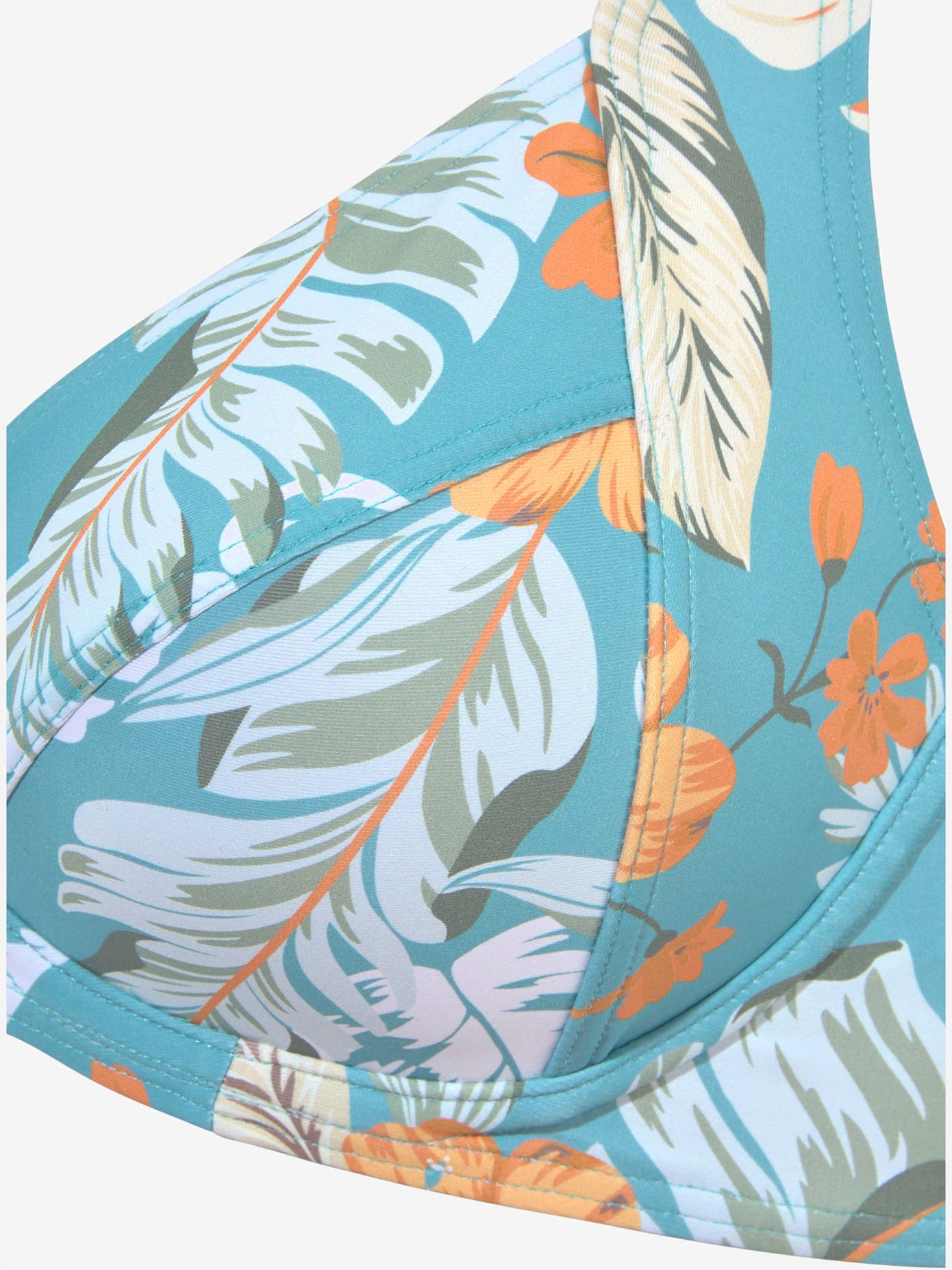 Haut de maillot de bain à armatures imprimé tropical tendance