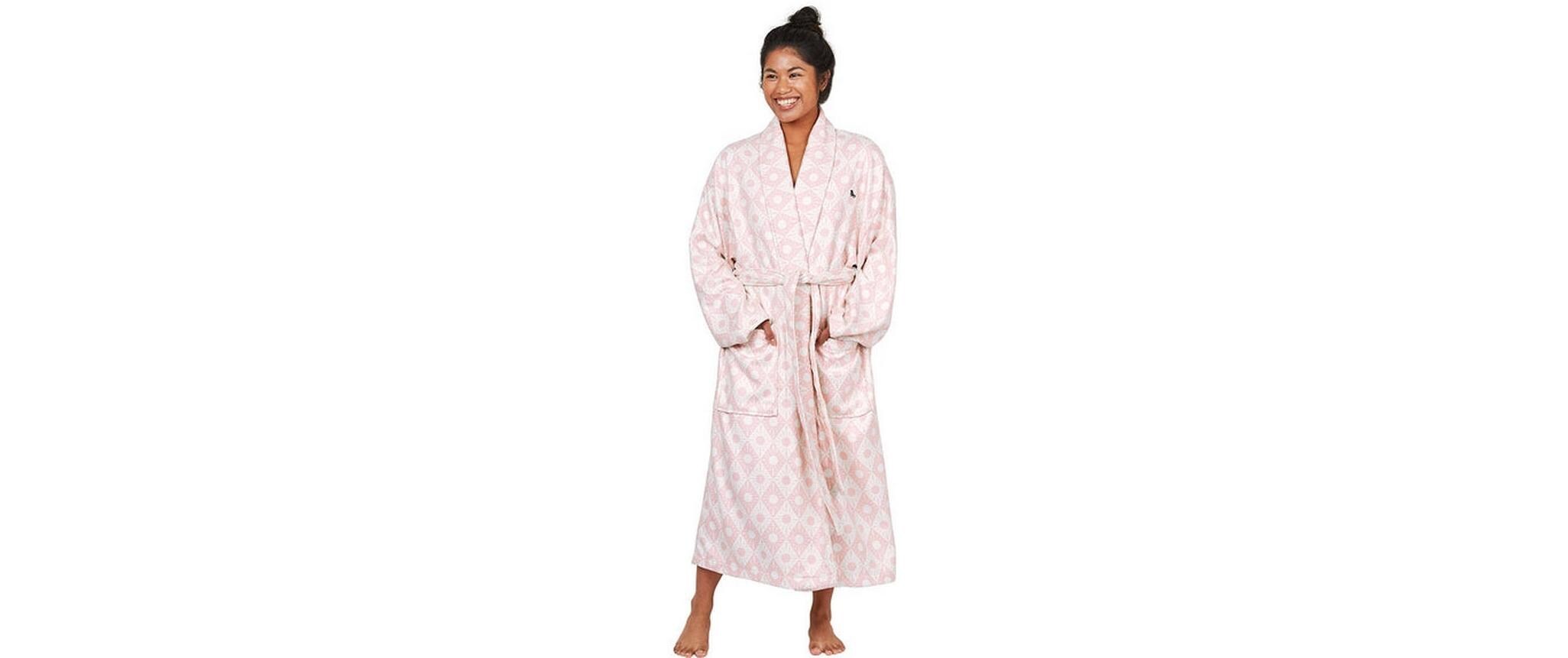 Bademantel Waffle Diamond PinkSchnell trocknender Bademantel