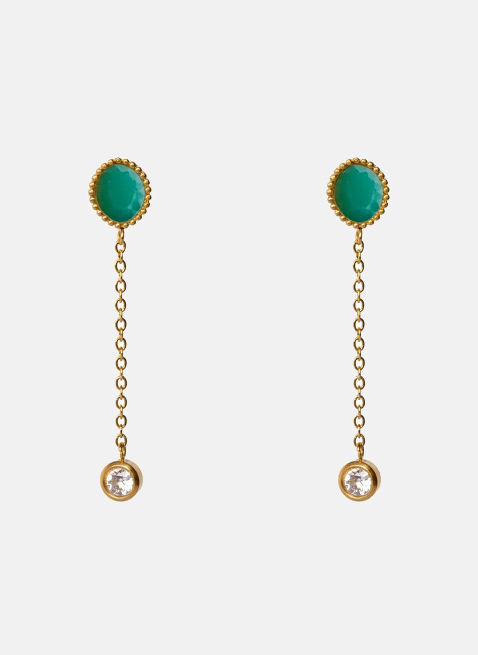 CLIO - Boucles d'oreilles pendantes clio | Vert
