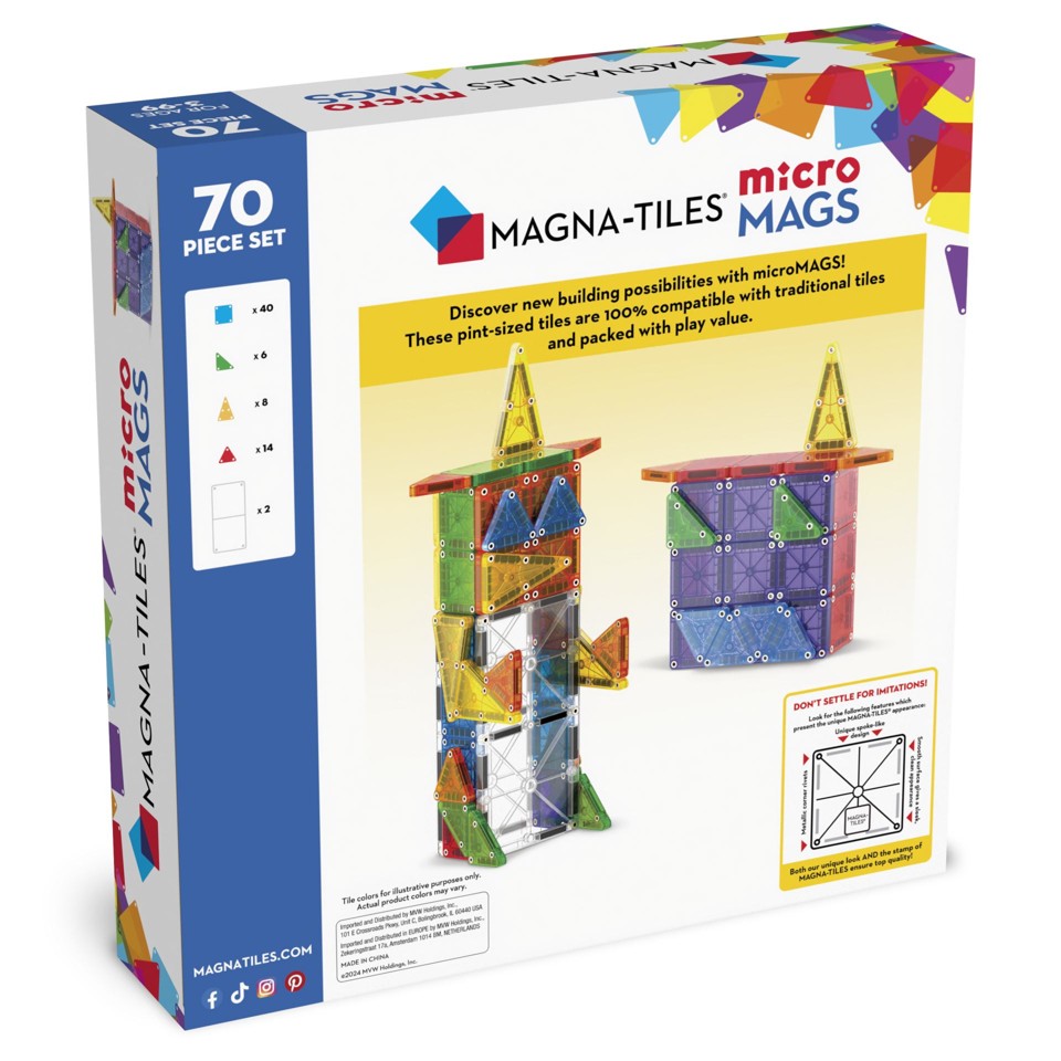 Magna-Tiles -microMAGS 70 stk