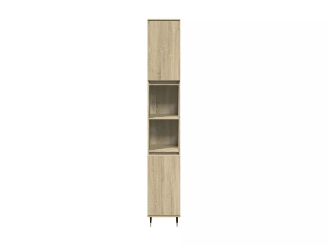 Ensemble de meubles de salle de bain 3 pcs chêne sonoma