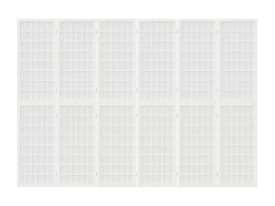 Cloison de séparation pliable 6 panneaux 240x170 cm Blanc