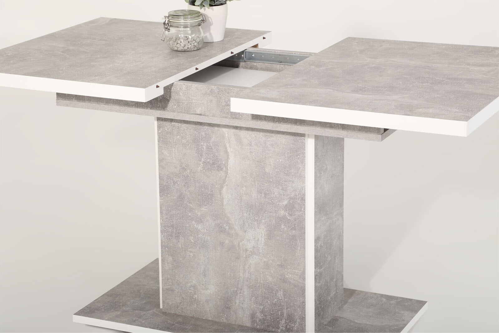 Esstisch ALICE T 120-160 x 80 cm betongrau