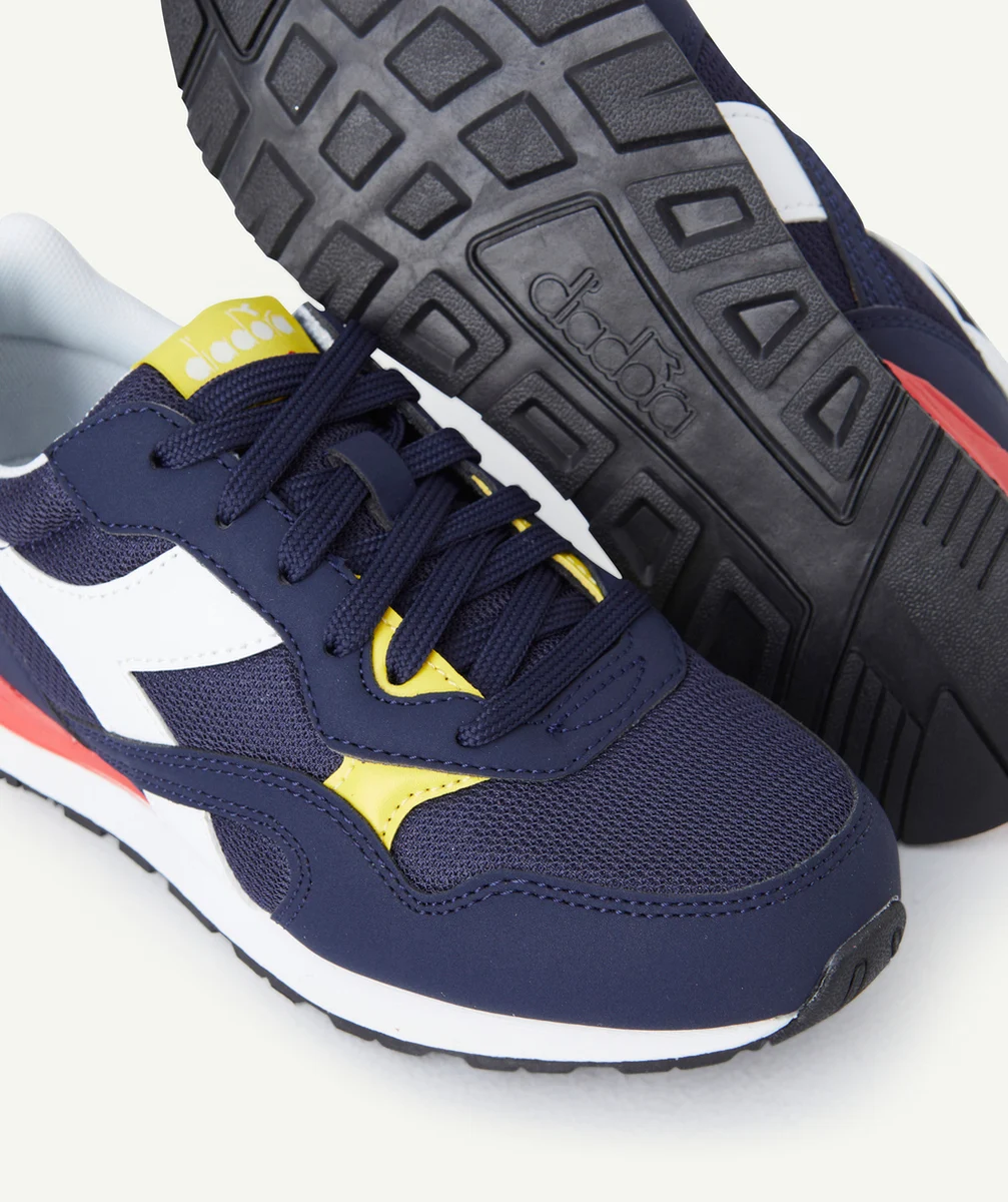 DIADORALA PAIRE DE BASKETS GARÇON N.92 GS BLEU JAUNE ROUGE ET BLANC