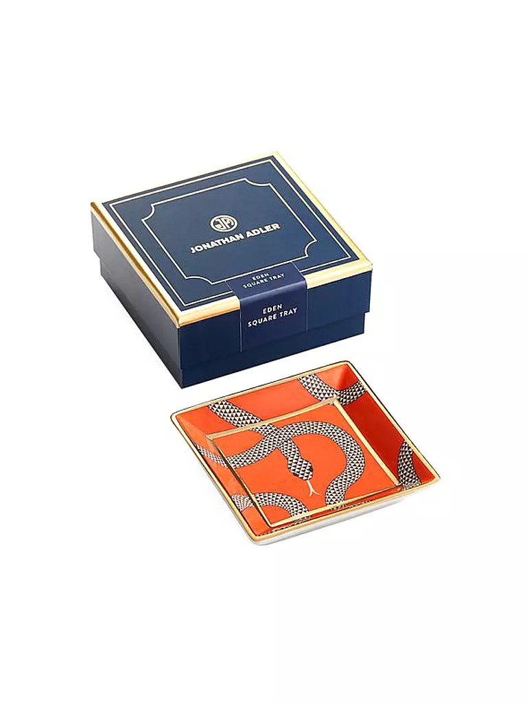 JONATHAN ADLER Schale Quadratisch 11,5cm EDEN Orange  orange
