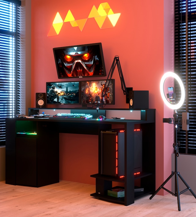 Parisot Kinderschreibtisch »Gaming« Gamingtisch, Jugendschreibtisch, Schreibtisch, inkl. LED Beleuchtung