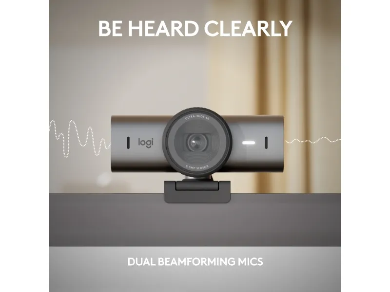 Logitech MX Brio 705 for Business - Webcam - farve - 8,5 MP - 4096 x 2160 - audio - USB-C