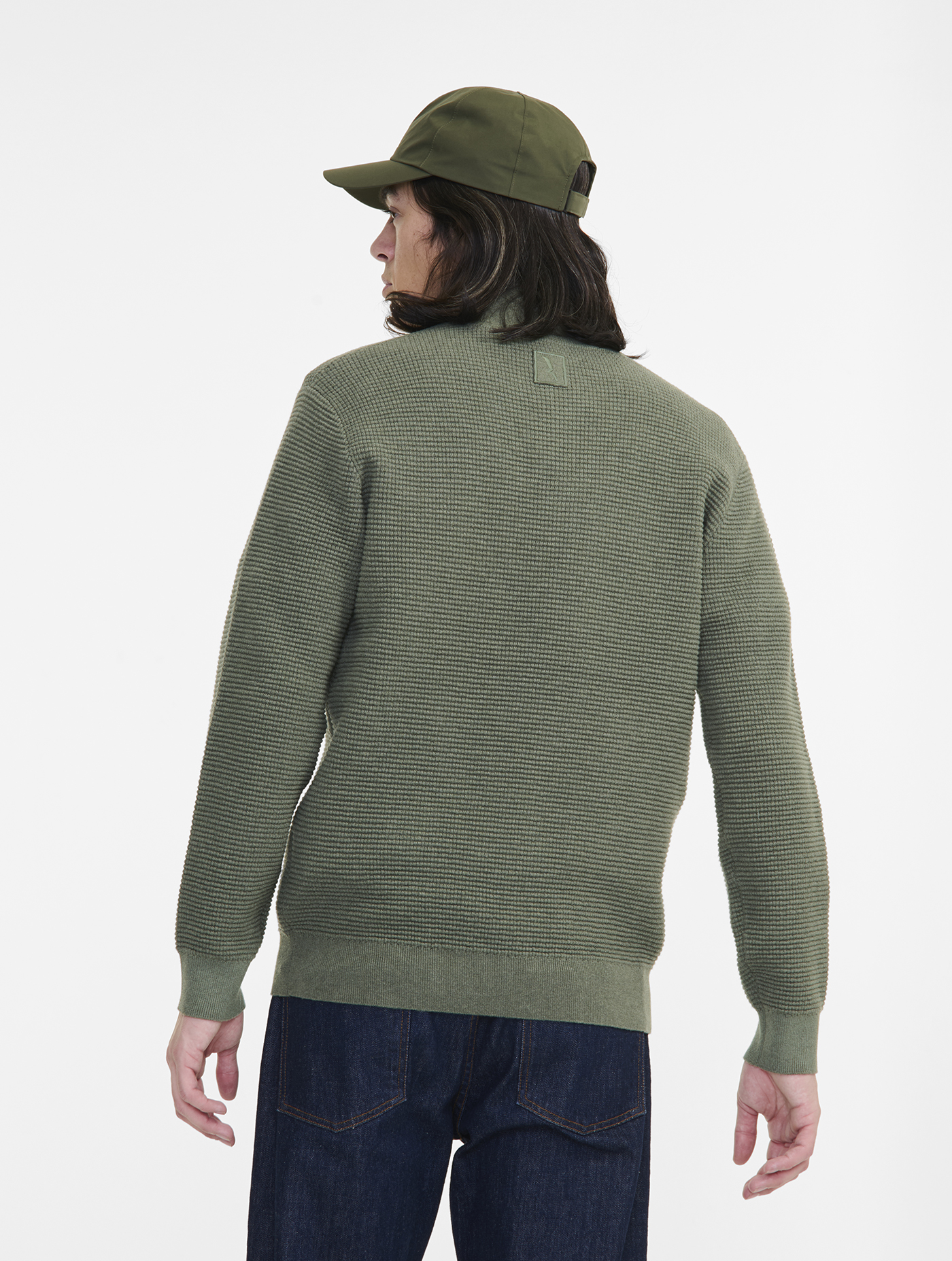 Pull demi-zippé à col montant HEATHER ALOE